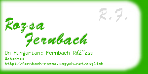 rozsa fernbach business card